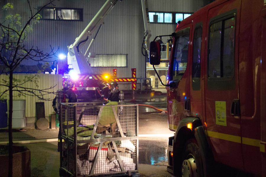 Feu dans une industrie sur la commune de Labruguière