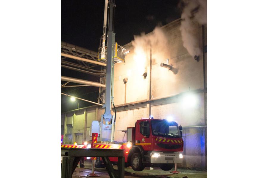 Feu dans une industrie sur la commune de Labruguière