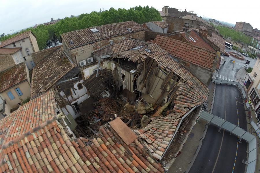 Effondrement dans un immeuble sur la commune de Gaillac
