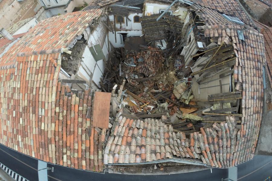 Effondrement dans un immeuble sur la commune de Gaillac