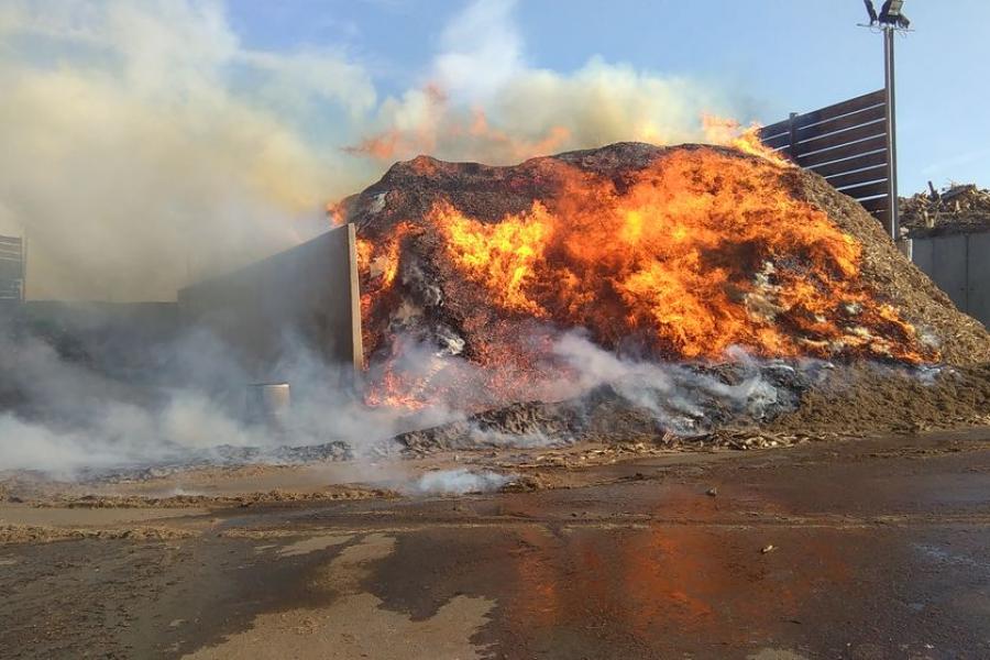 Feu dans une déchetterie sur la commune de Labessière-Candeil