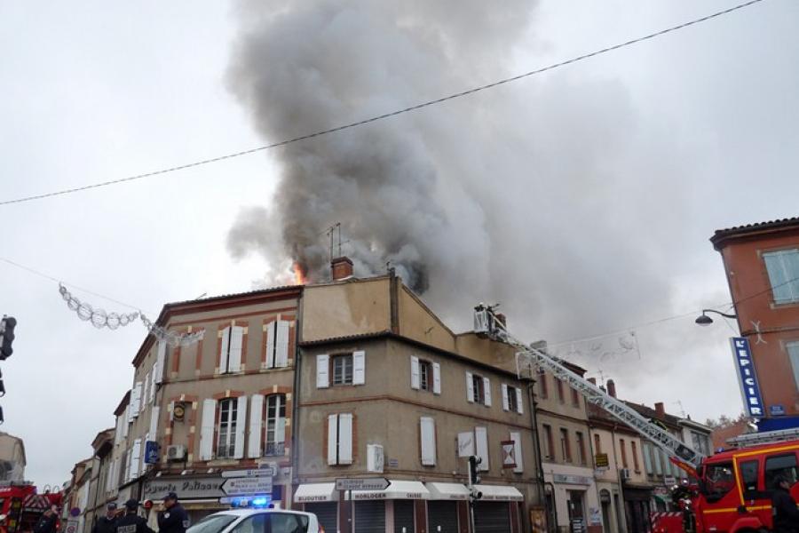 Feu d&#039;appartement à Albi