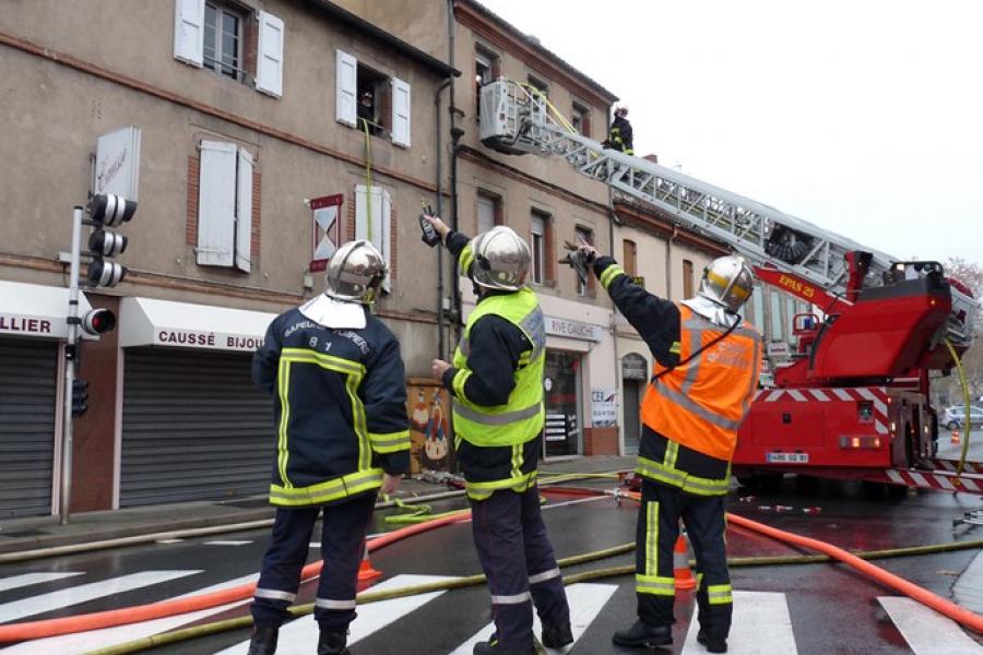 Feu d&#039;appartement à Albi