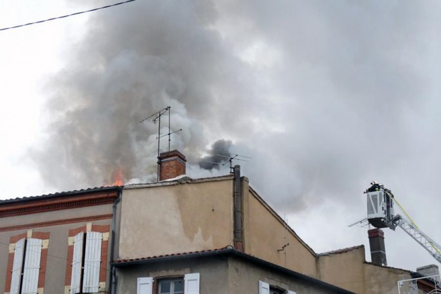 Feu d&#039;appartement à Albi