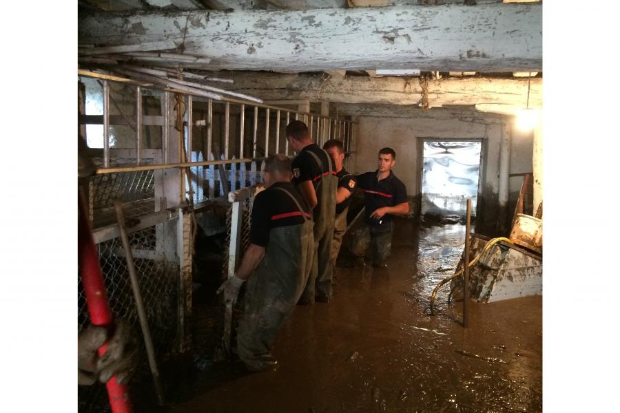 Départ d&#039;une colonne de renfort en Ariège