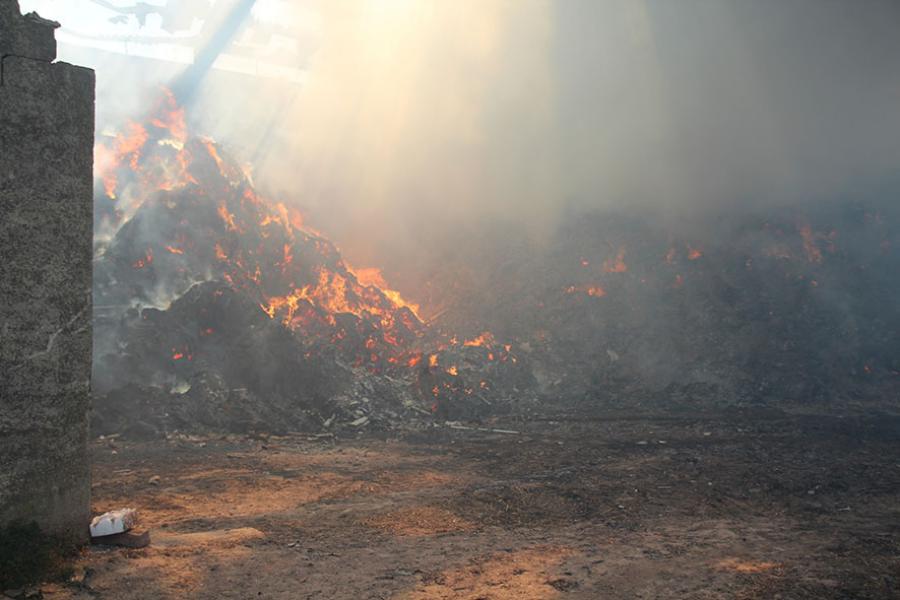 Feu de hangar agricole à Rayssac