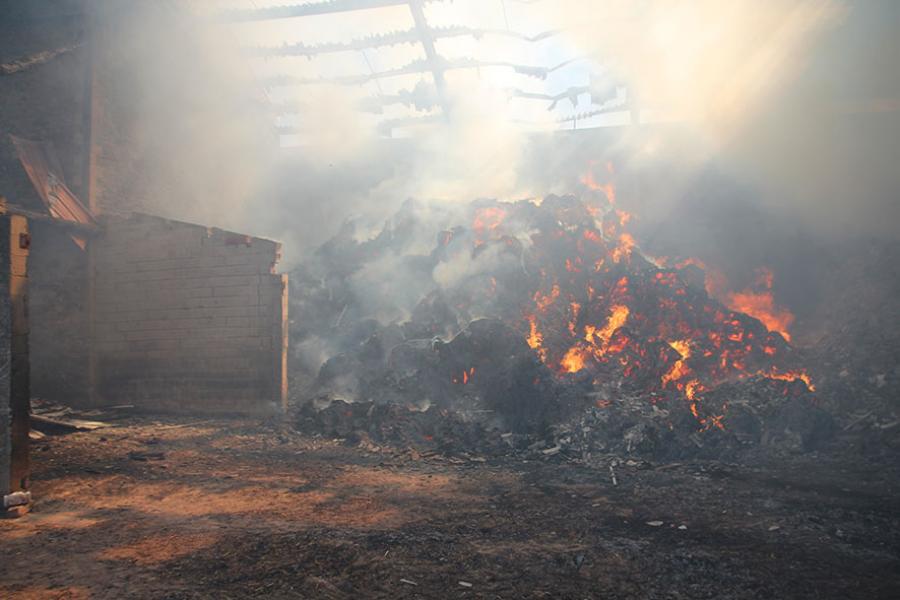 Feu de hangar agricole à Rayssac