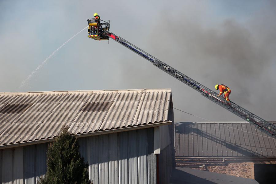 Feu de hangar agricole à Rayssac