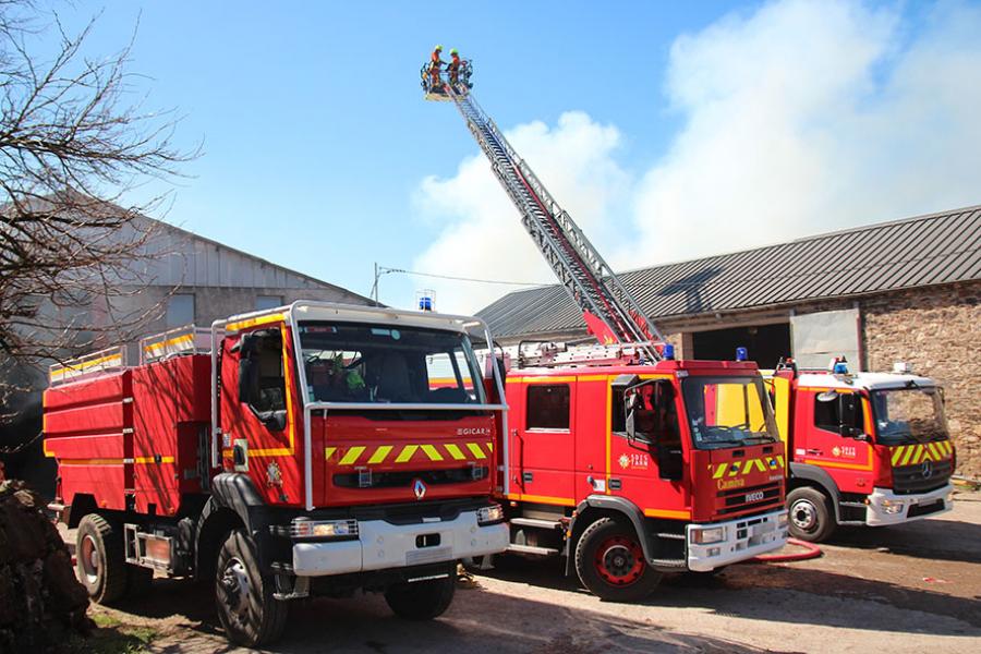 Feu de hangar agricole à Rayssac