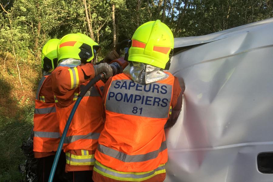 Accident frontal à Labruguière