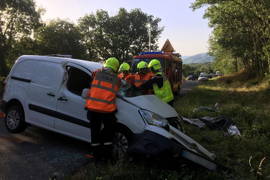 Accident frontal à Labruguière
