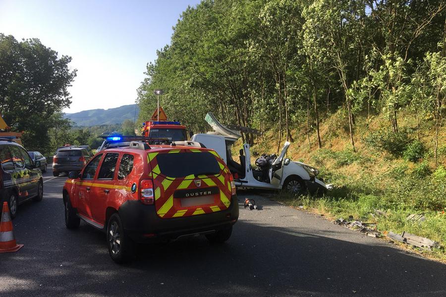 Accident frontal à Labruguière