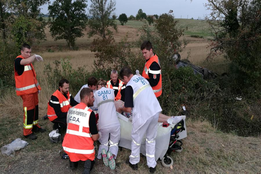  Embardée d&#039;une voiture à Bournazel