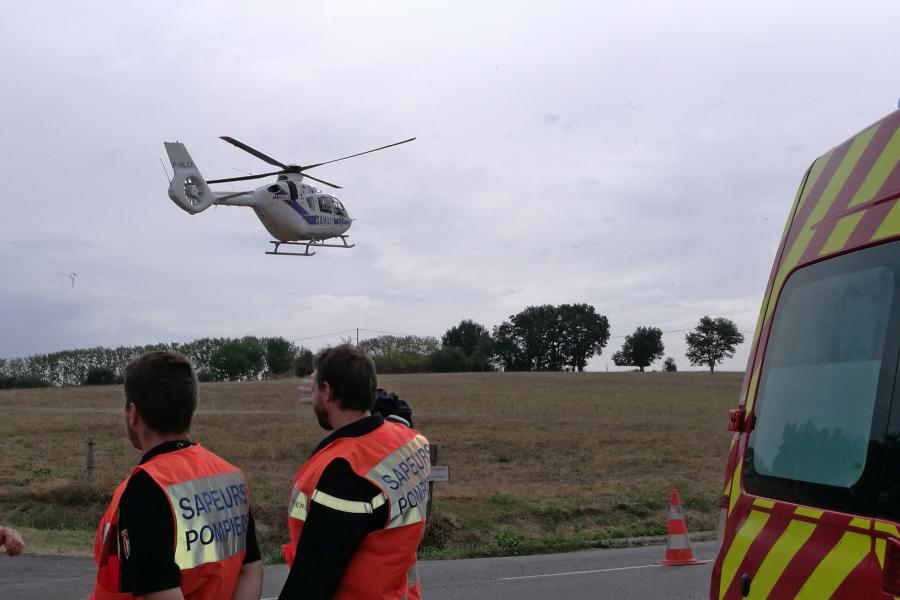  Embardée d&#039;une voiture à Bournazel