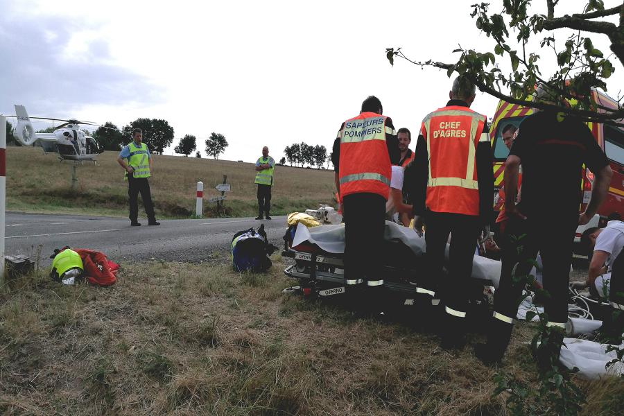  Embardée d&#039;une voiture à Bournazel