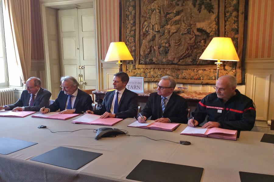 Signature de convention entre le MEDEF et le SDIS du Tarn