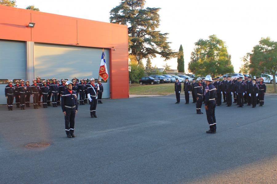 Passation de commandement au centre de secours de Lisle-sur-Tarn
