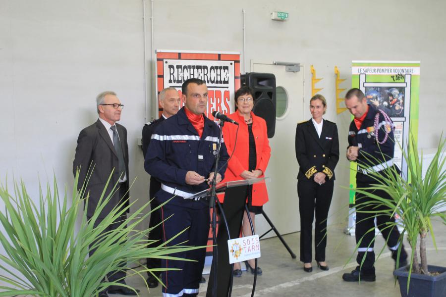 Passation de commandement au centre de secours de Lisle-sur-Tarn
