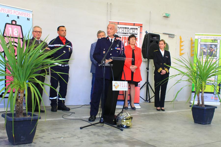 Passation de commandement au centre de secours de Lisle-sur-Tarn