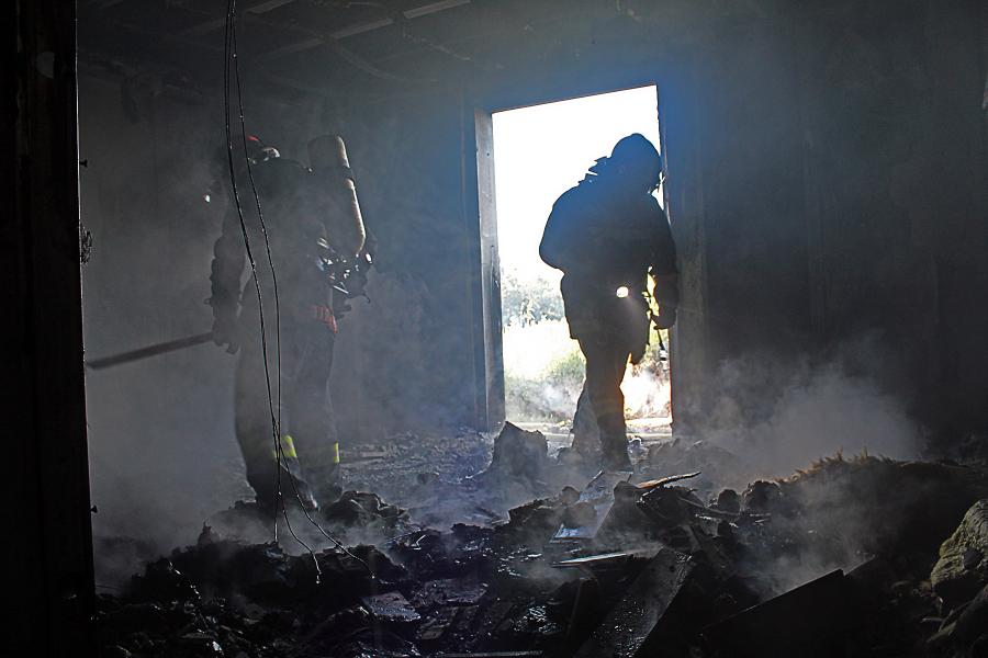 Feu d&#039;habitation sur la commune de Parisot