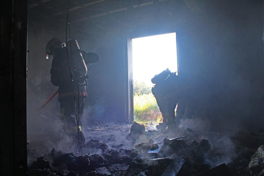 Feu d&#039;habitation sur la commune de Parisot
