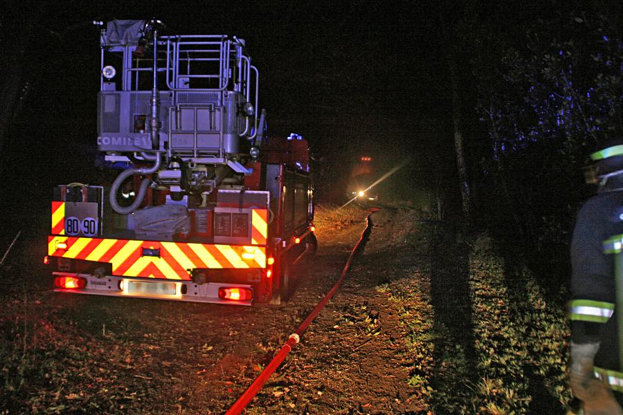 Feu de maison sur la commune de Bertre