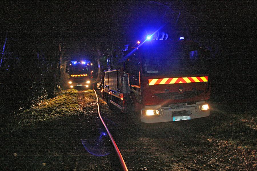 Feu de maison sur la commune de Bertre
