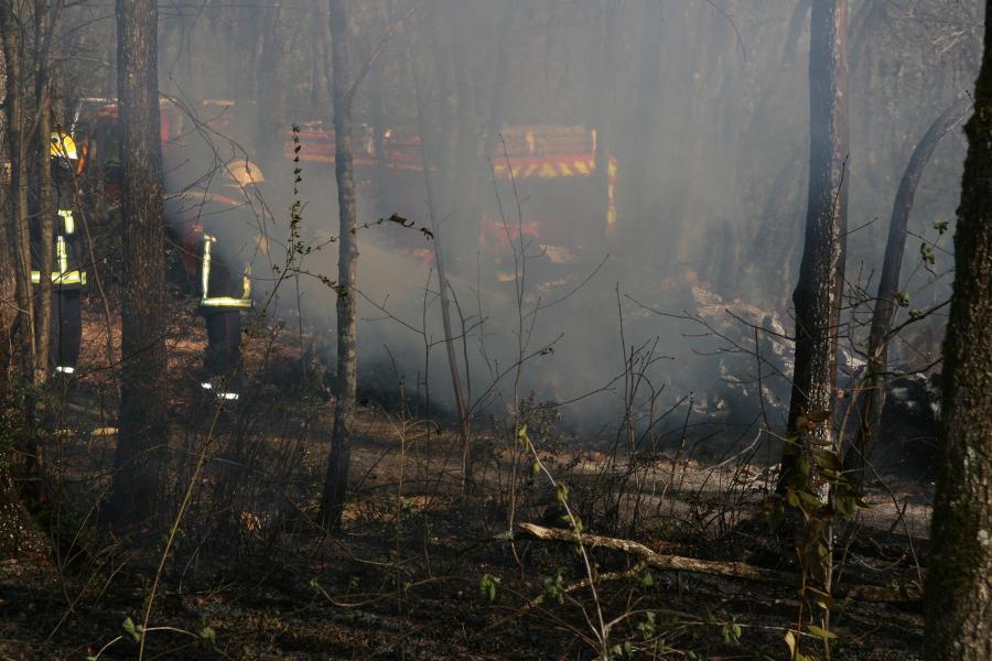 Feu de sous-bois à Labastide-Saint-Georges