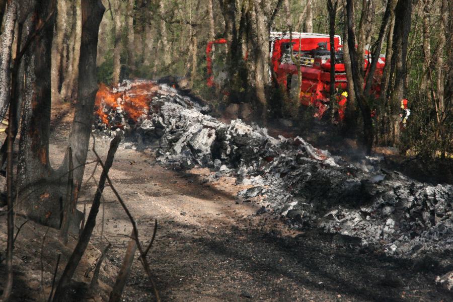 Feu de sous-bois à Labastide-Saint-Georges