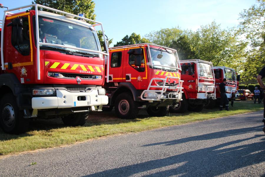 Manoeuvre départementale feu de forêt à Réalmont