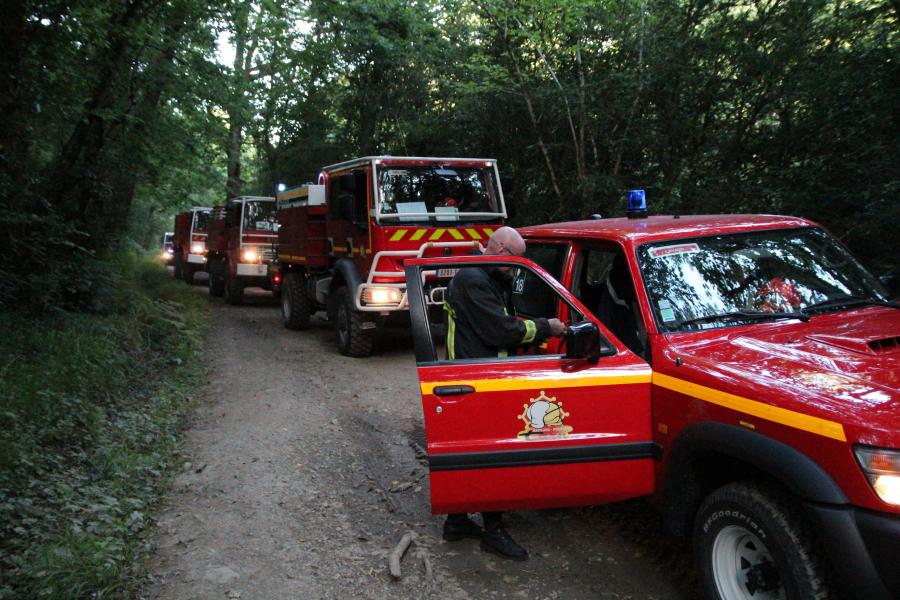 Manoeuvre départementale feu de forêt à Réalmont