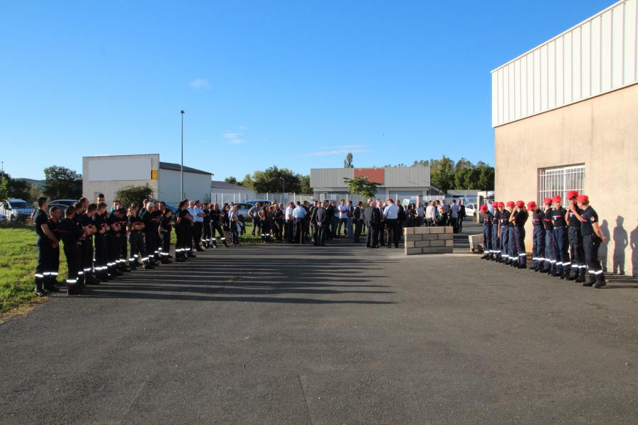 Pose de la première pierre du nouveau centre d&#039;incendie et de secours de Graulhet