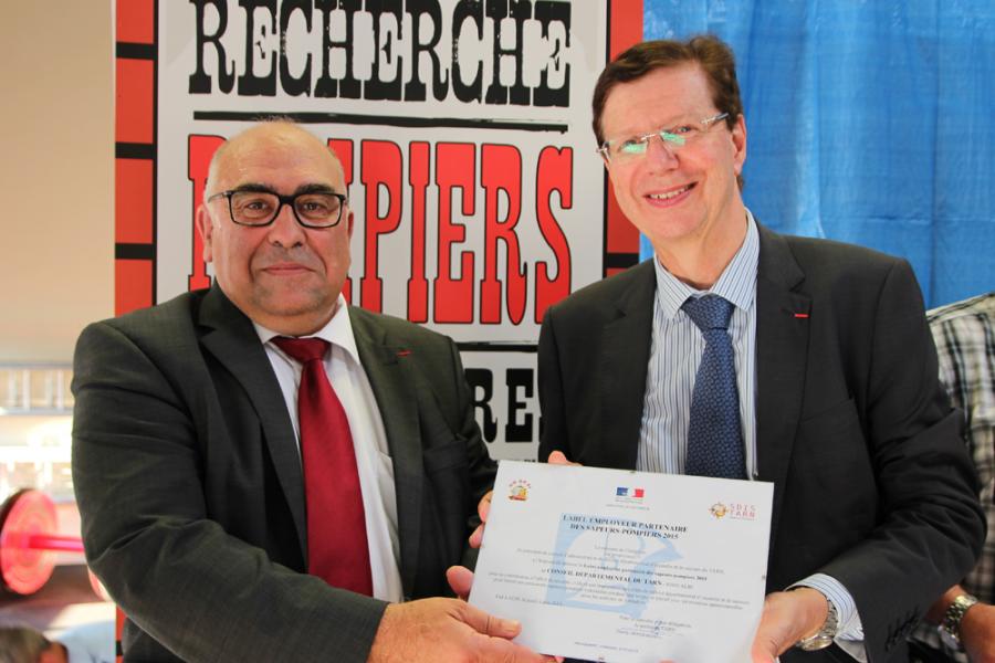 Les employeurs de sapeurs-pompiers volontaires conventionnés mis à l&#039;honneur