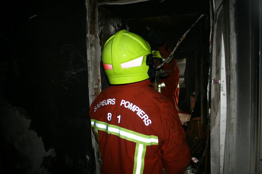 Feu d&#039;appartement sur la commune de Castres