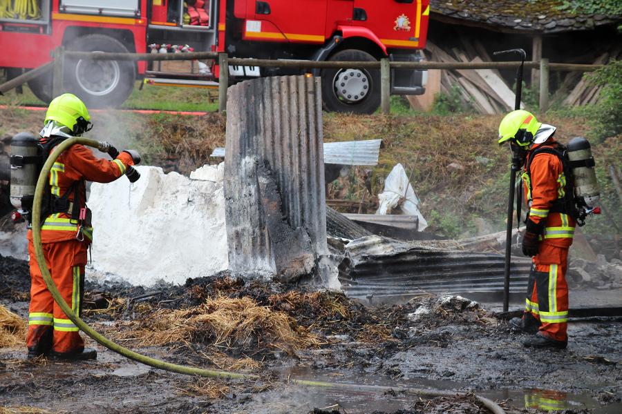 Feu de hangar agricole à Tanus