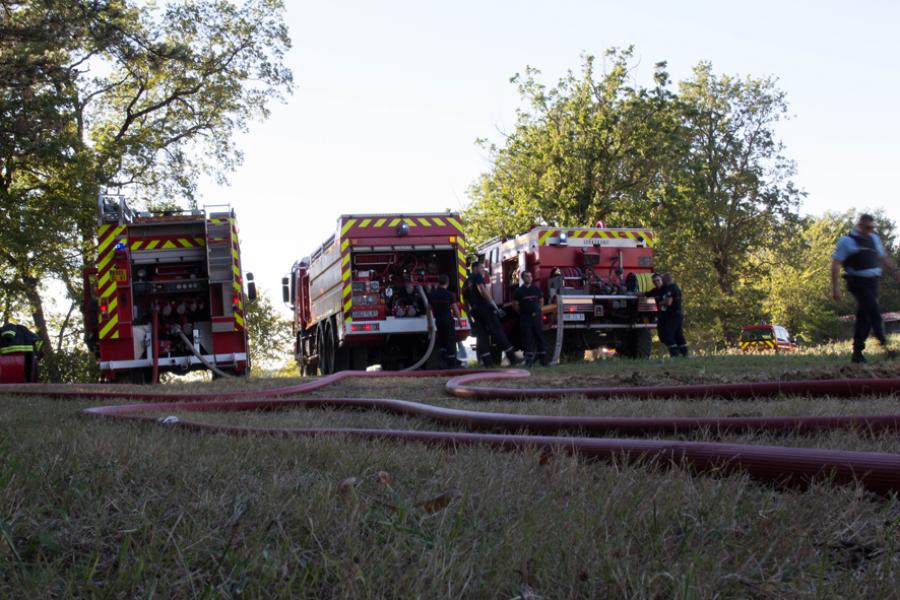 Feu de local agricole sur la commune de Puylaurens