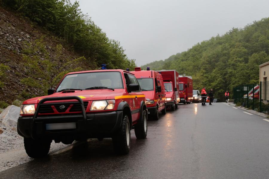 Exercice de secours spéléologique à Saint-Amancet