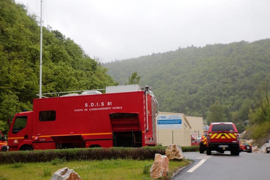 Exercice de secours spéléologique à Saint-Amancet