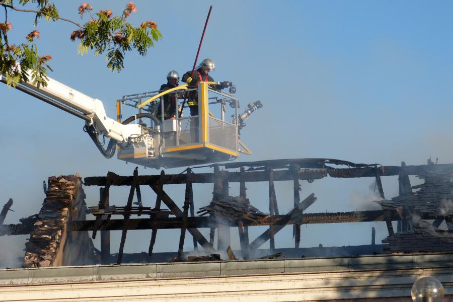 Feu à la gare d&#039;Albi-ville