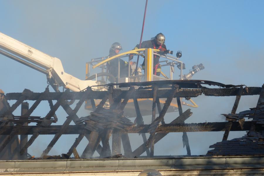 Feu à la gare d&#039;Albi-ville