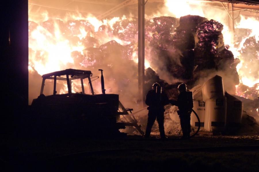 Deux feux de hangars agricoles sur la commune de Cadalen