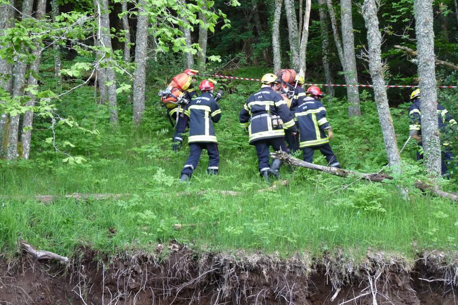 Manoeuvre interdépartementale feu de forêt sur la commune de Nages