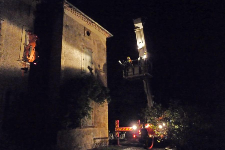Feu d&#039;habitation dans un bâtiment à usage de gîte et chambres d&#039;hôtes