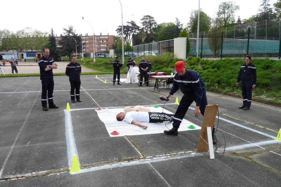Parcours sportif des sapeurs-pompiers départemental à Carmaux