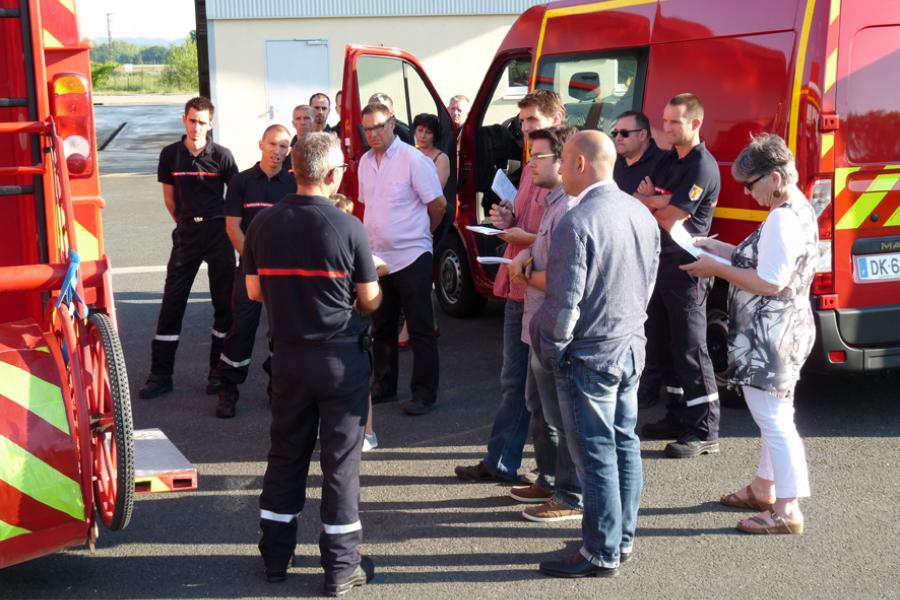 Présentation de matériel au centre de secours de Gaillac