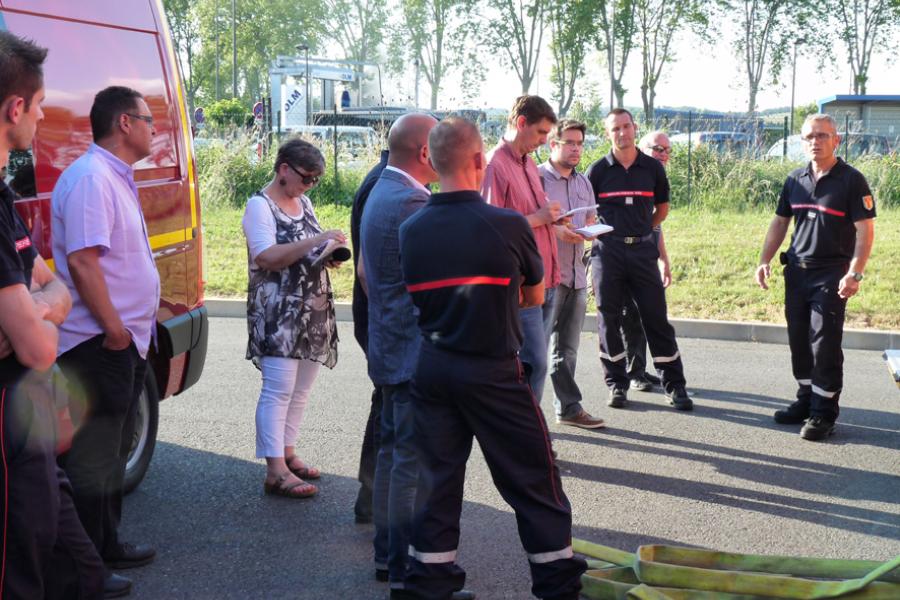 Présentation de matériel au centre de secours de Gaillac