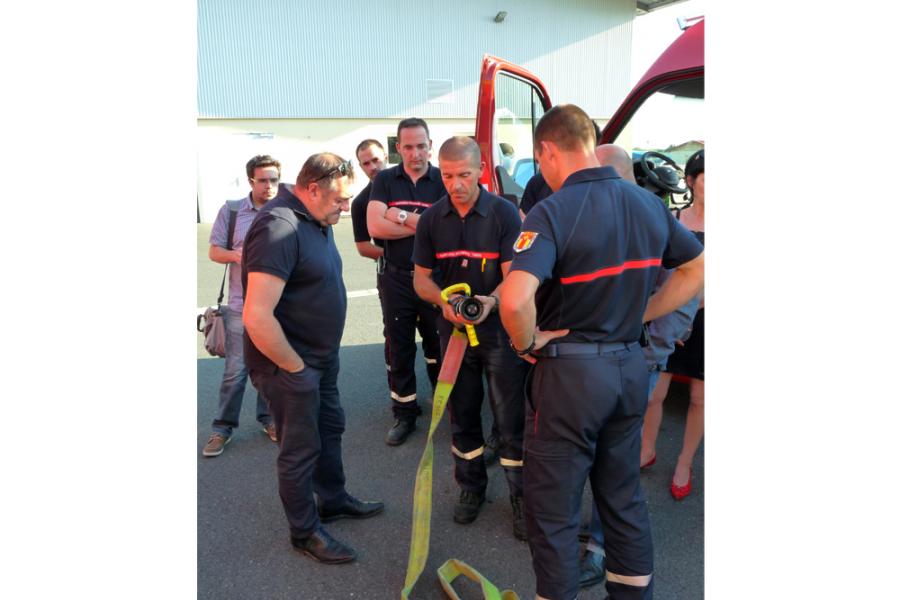 Présentation de matériel au centre de secours de Gaillac