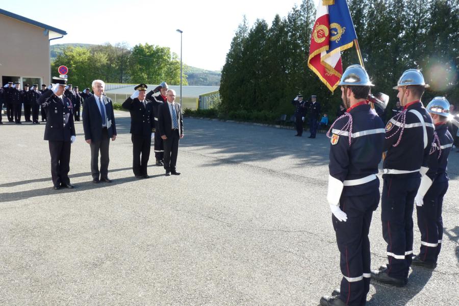 Passation de commandement du centre de secours de Lacaune-les-Bains