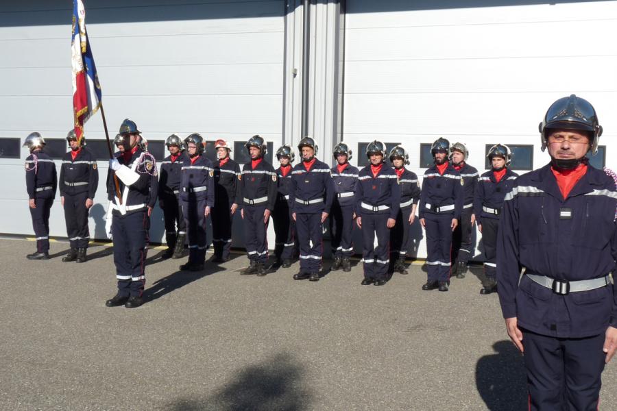 Passation de commandement du centre de secours de Lacaune-les-Bains