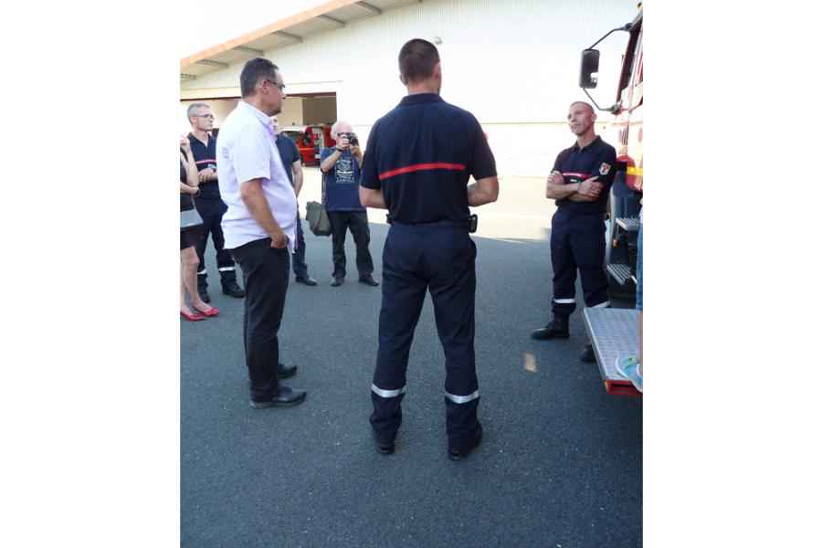 Présentation de matériel au centre de secours de Gaillac